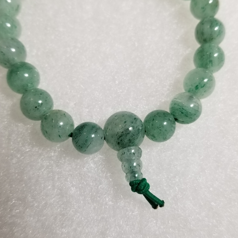 relisted -Aventurine stone bead bracelet green gemstone power beads stretchy - Picture 11 of 11